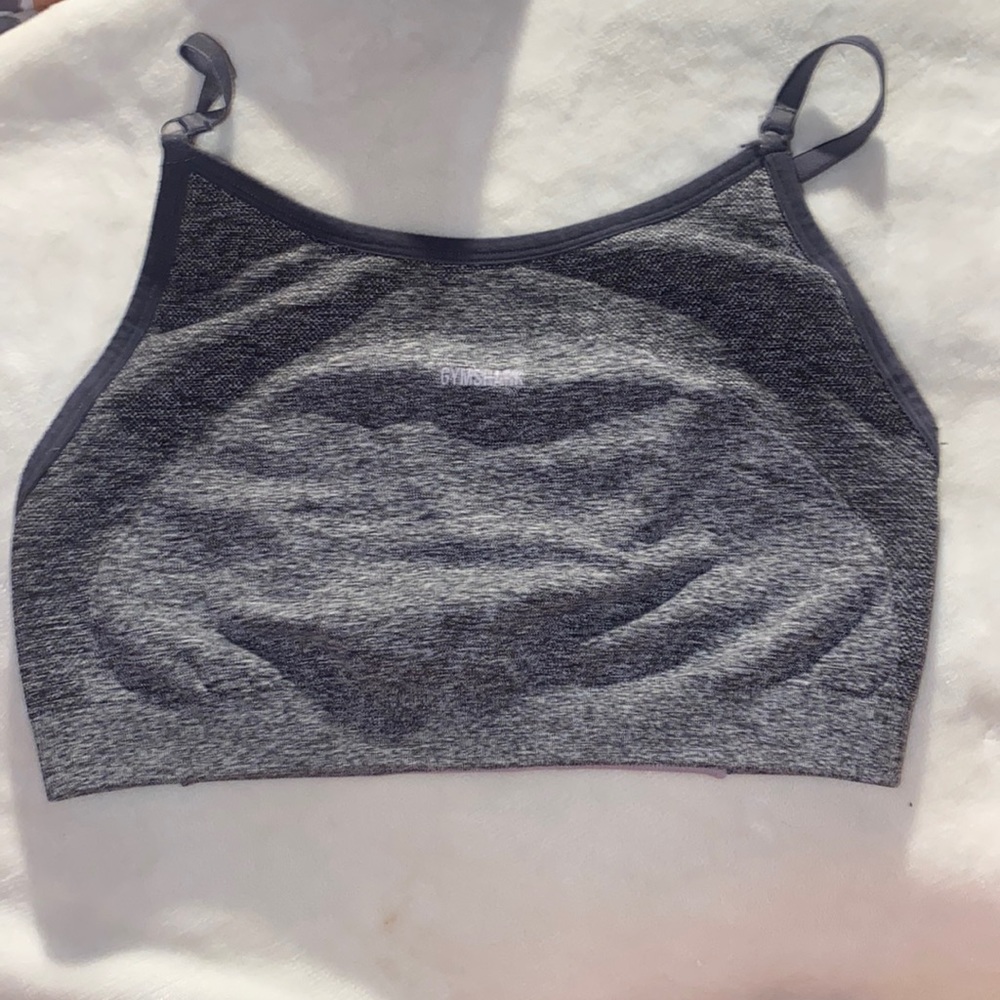 Gymshark Flex Strappy Sports Bra|charcoal/pink|size medium